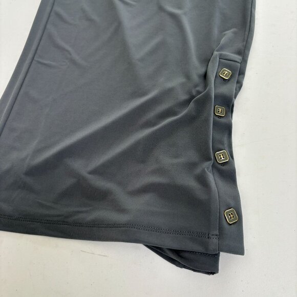 Susan Graver Every Day Liquid Knit Pull On Pants Petite XL XLP Gray Wide Leg - Picture 11 of 13